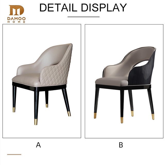 Light luxury dining chairs Italian rectangular modern family dining table chairs dining