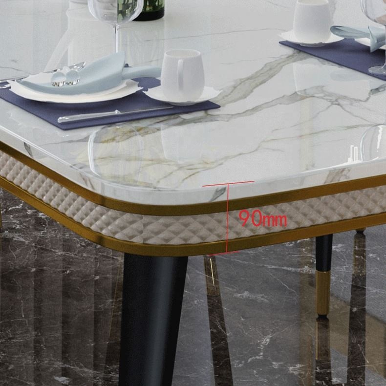 2024 New Product Best-selling Modern Luxury Marble Dining Table Sets Luxury Designs Dining Room Furniture And 6 Chairs