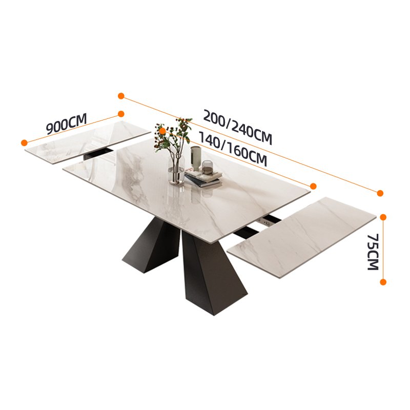 Guangdong Furniture Factory Extendable Dining Table Modern Luxury Stone Dinning Tables For 6 8 Chairs Set Recycled Pine