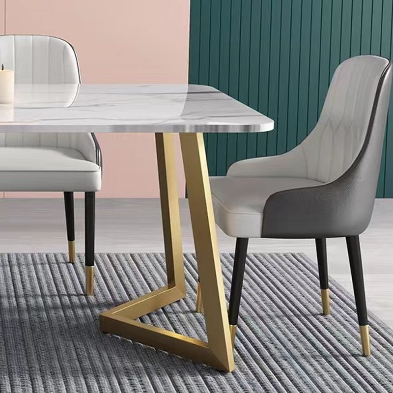 Factory Wholesale High Quality Dining Table Metal Furniture Marble Indoor Home Dining Table