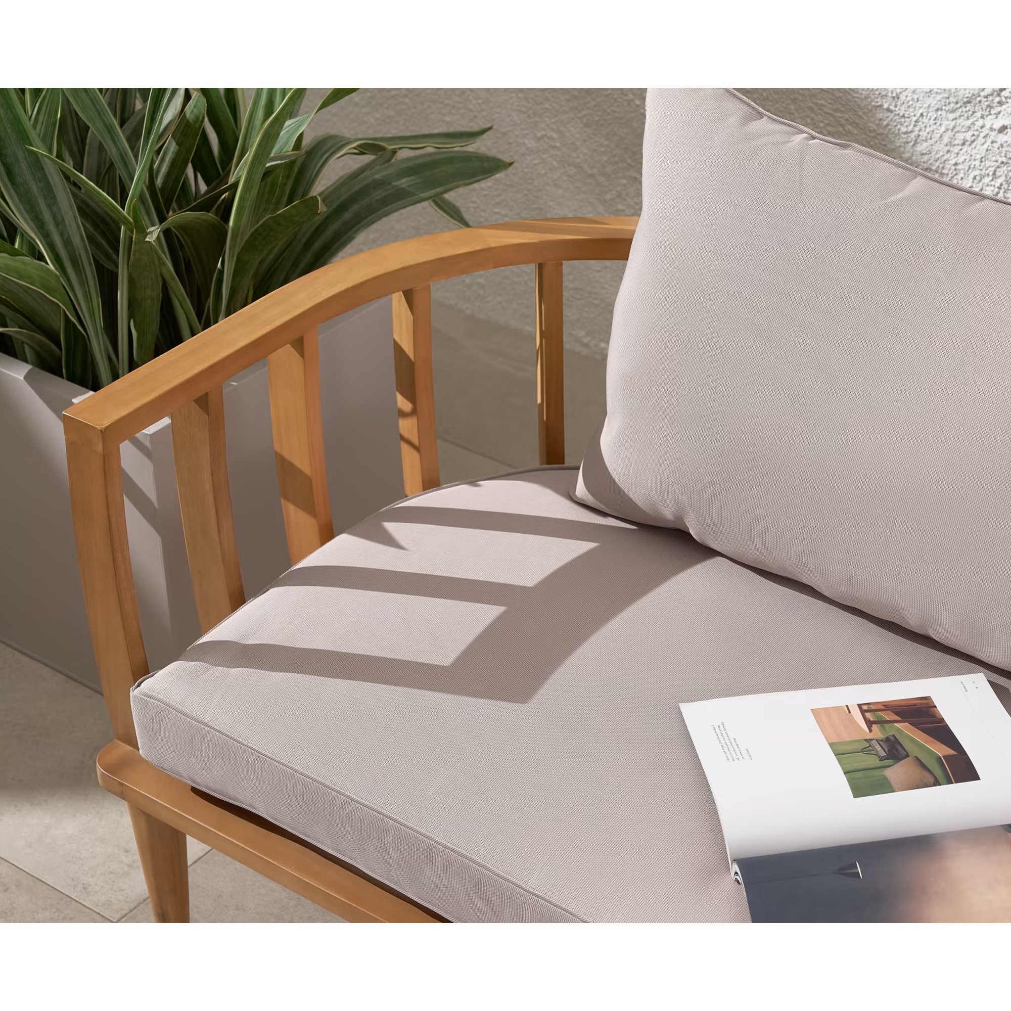 Modern Design Sofa Set Teak Wood Garden Sofa Outdoor Furniture - Keysa