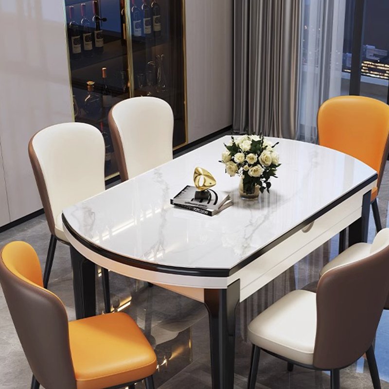 Modern Home Furniture Dinning table Set 6 Seater Round Marble Dining Table For Restaurant