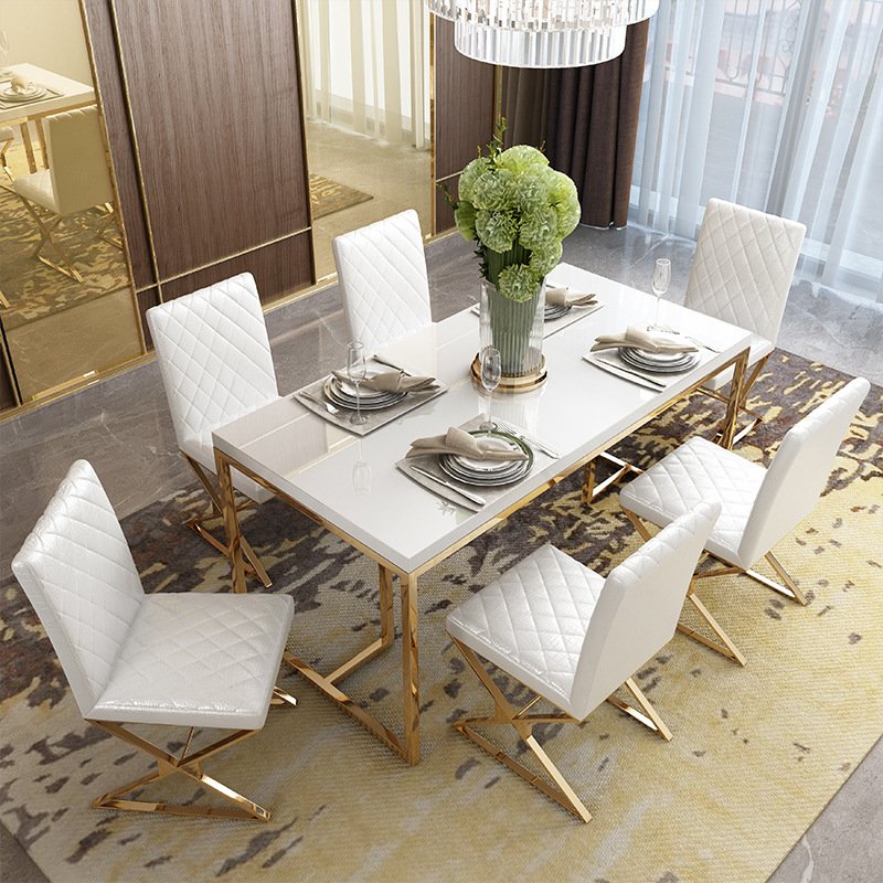 luxury modern dining room dining table and dining chair sets