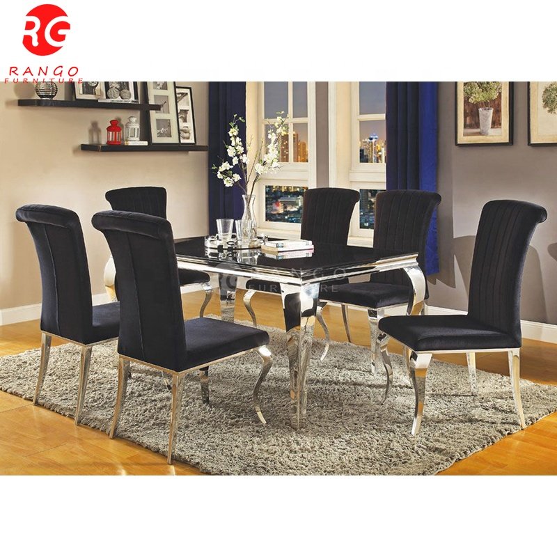 Gold 10 seater marble dining table dinette sets dining table and 10 chairs