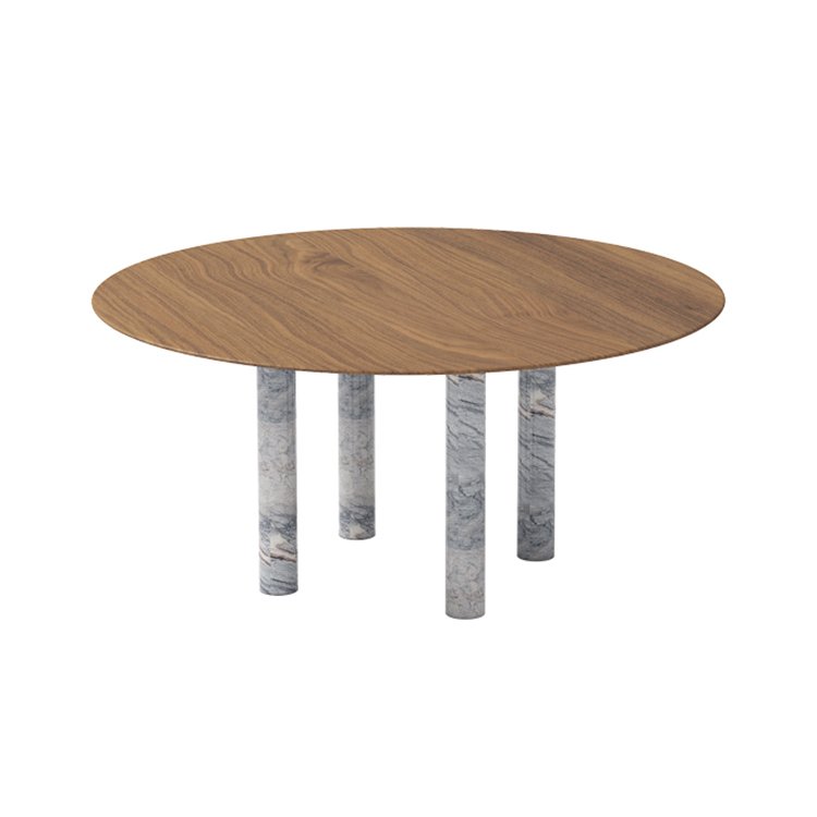 round dinning table set luxury natural marble 4 legs wooden top dining table set 4 seater 60 inch round tables