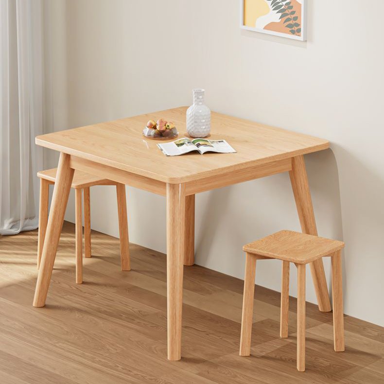 High Quality Modern Nature Color Solid Wooden Bistro Dinning Sets Wood Dining Tables Chairs Windsor