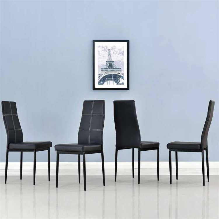 Best Seller Modern Design Glass Expandable Dining Table Set Includes 4 Chairs for Dining Room Top Seller