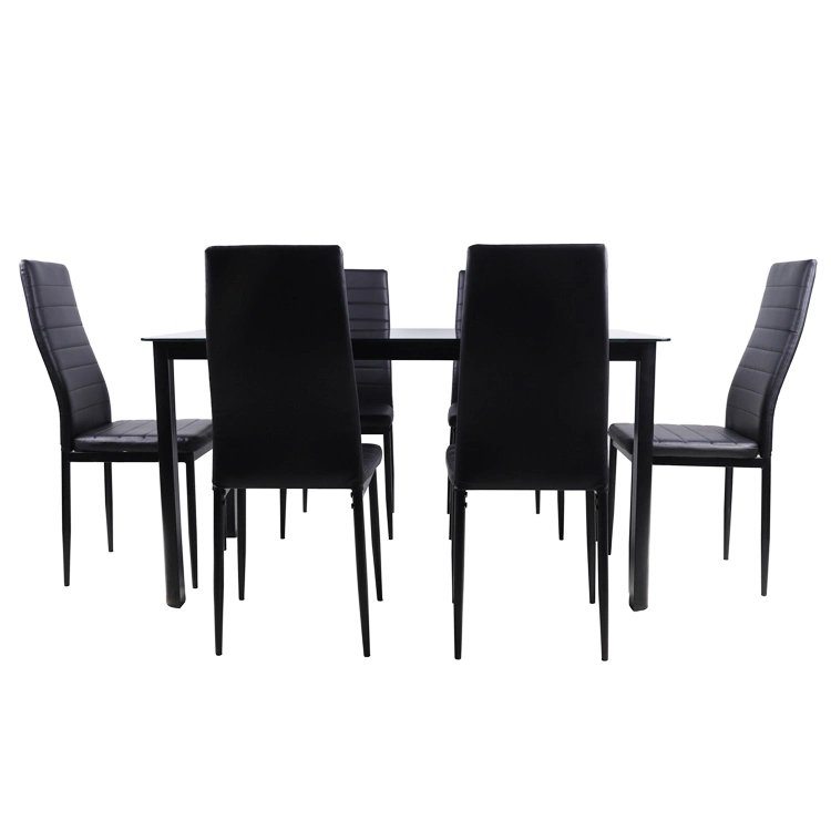 Best Seller Modern Design Glass Expandable Dining Table Set Includes 4 Chairs for Dining Room Top Seller