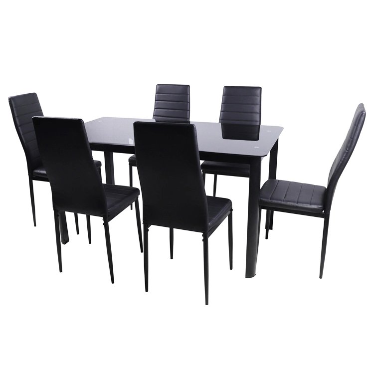 Best Seller Modern Design Glass Expandable Dining Table Set Includes 4 Chairs for Dining Room Top Seller