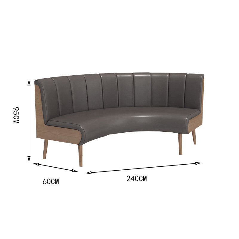Commercial Modern Leather Booth Bench Seating Solid Wood Commercial Dining Table Chairs Restaurant Furniture For Cafe