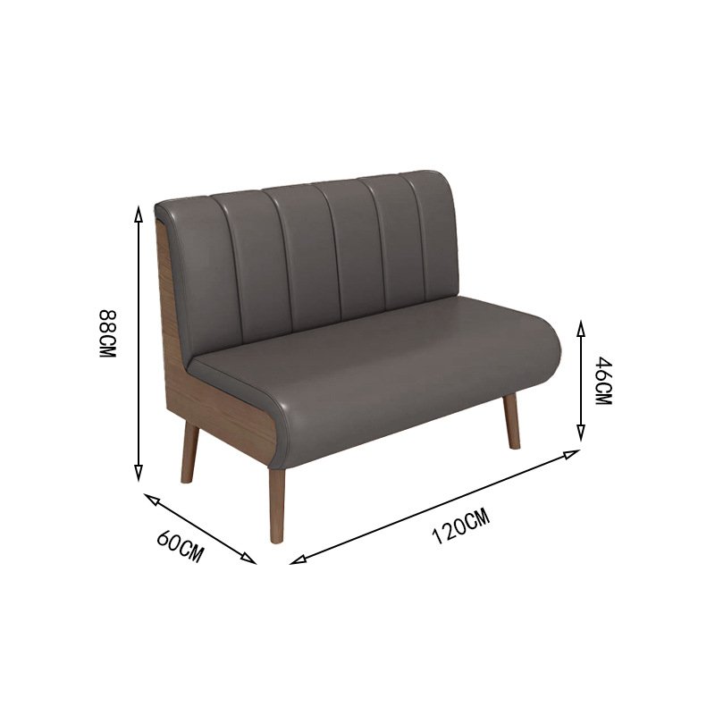 Commercial Modern Leather Booth Bench Seating Solid Wood Commercial Dining Table Chairs Restaurant Furniture For Cafe