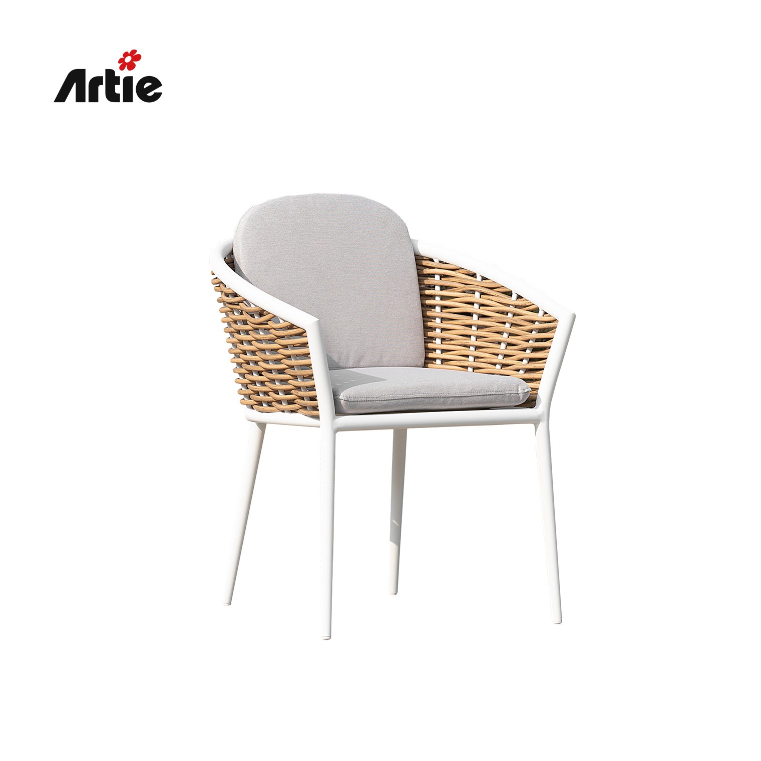 Artie Luxury Rattan Patio Furniture Garden Dining Table Set 4-6 people Restaurant Furniture Outdoor Dining Set