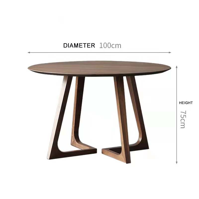 Luxury design customizable size table living room furniture solid wooden round dining tables