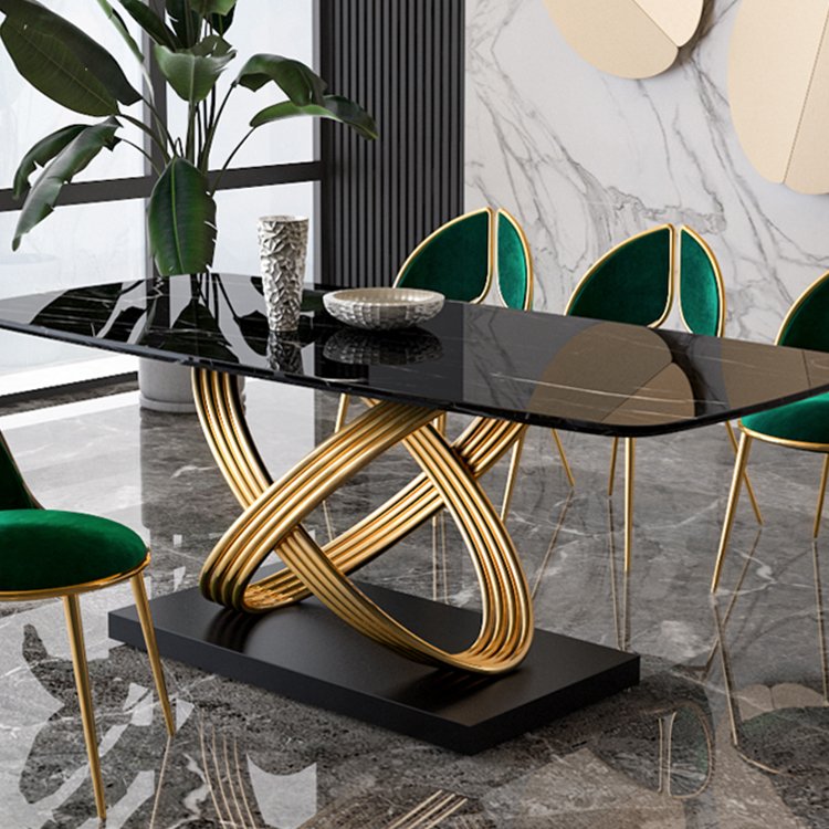 631 high quality luxury dining room furniture modern marble dining tables set Contemporary home furniture
