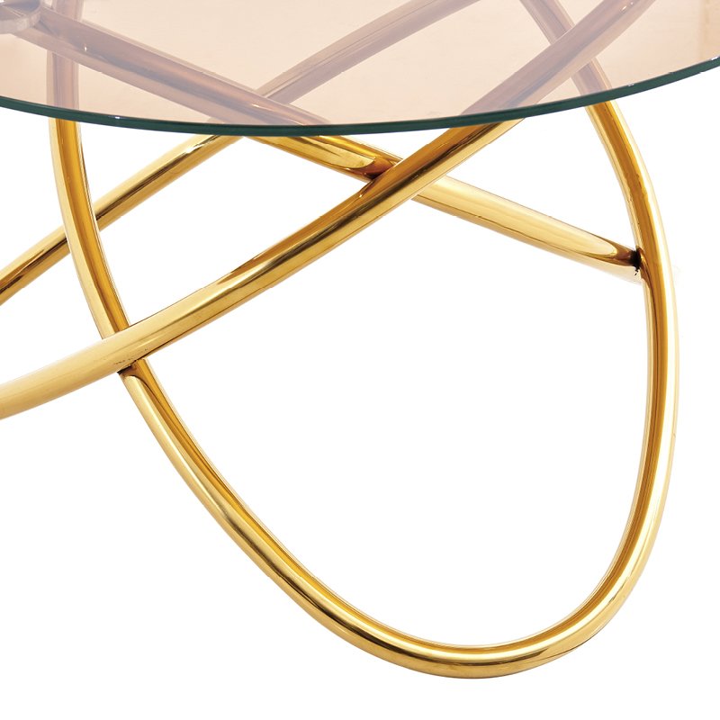 Glass Top Modern Glass Stainless Steel Design Acrylic Small Italian Dining Table And Chair Sets Luxury Round