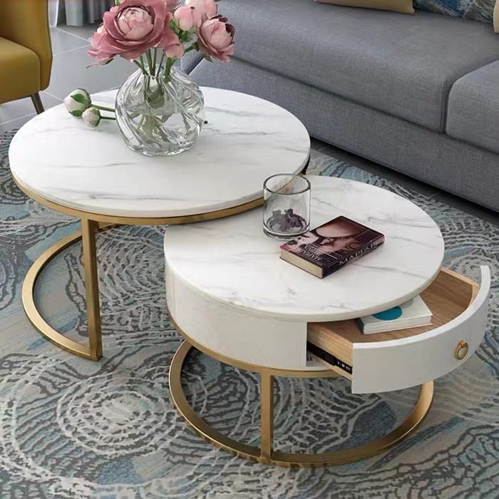 Leg Dining Table Dining Tables Sets Stainless Steel Marble Stone Top Metal with Chairs Diningroomsets Modern Luxury Business Gua
