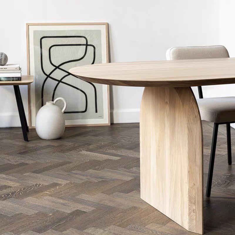 modern design solid pine customize color 4 seater dining table wooden dining table for dining room