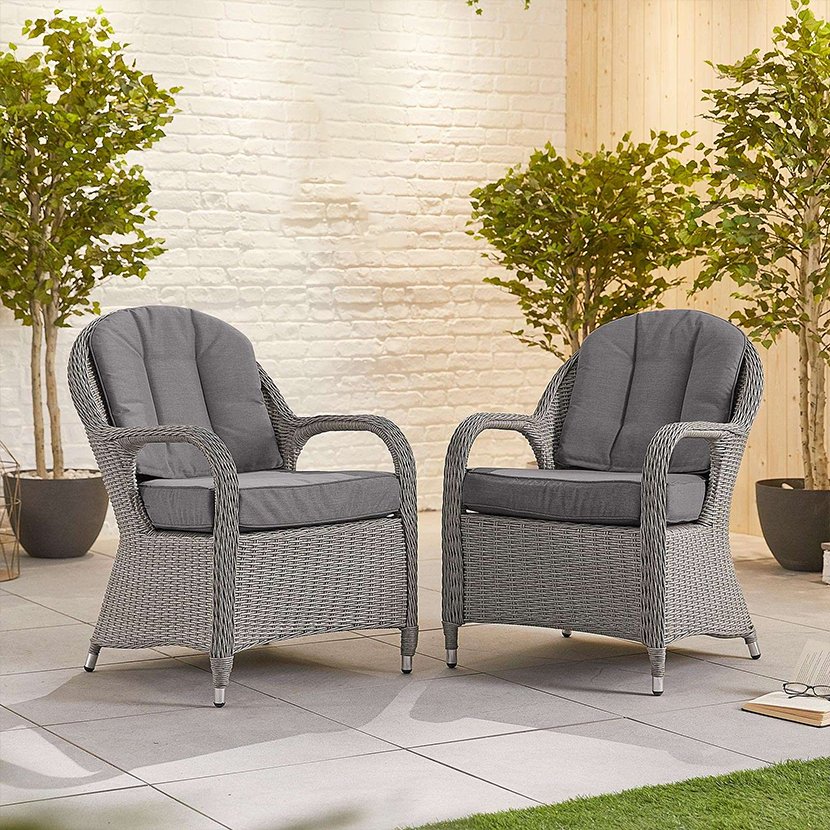 Outdoor garden furniture aluminum frame PE rattan woven patio table with fire pit rattan dining table