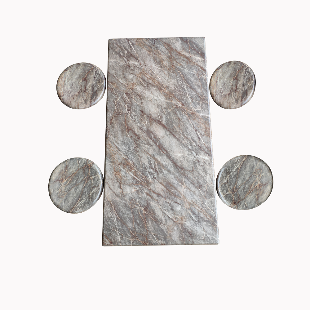 Marble Restaurant Waterproof Easy to Clean Table and Stool Home Furniture Carton Pacsimple Woodene Dining Table Dining Room 3PCS