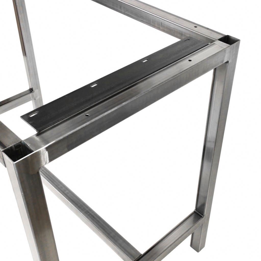 WEKIS Durable Modern Office Desk Dining Table Stainless Steel Table Frame