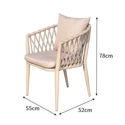 Factory outdoor furniture garden chairs stackable rattan garden chair aluminum dining table and chair