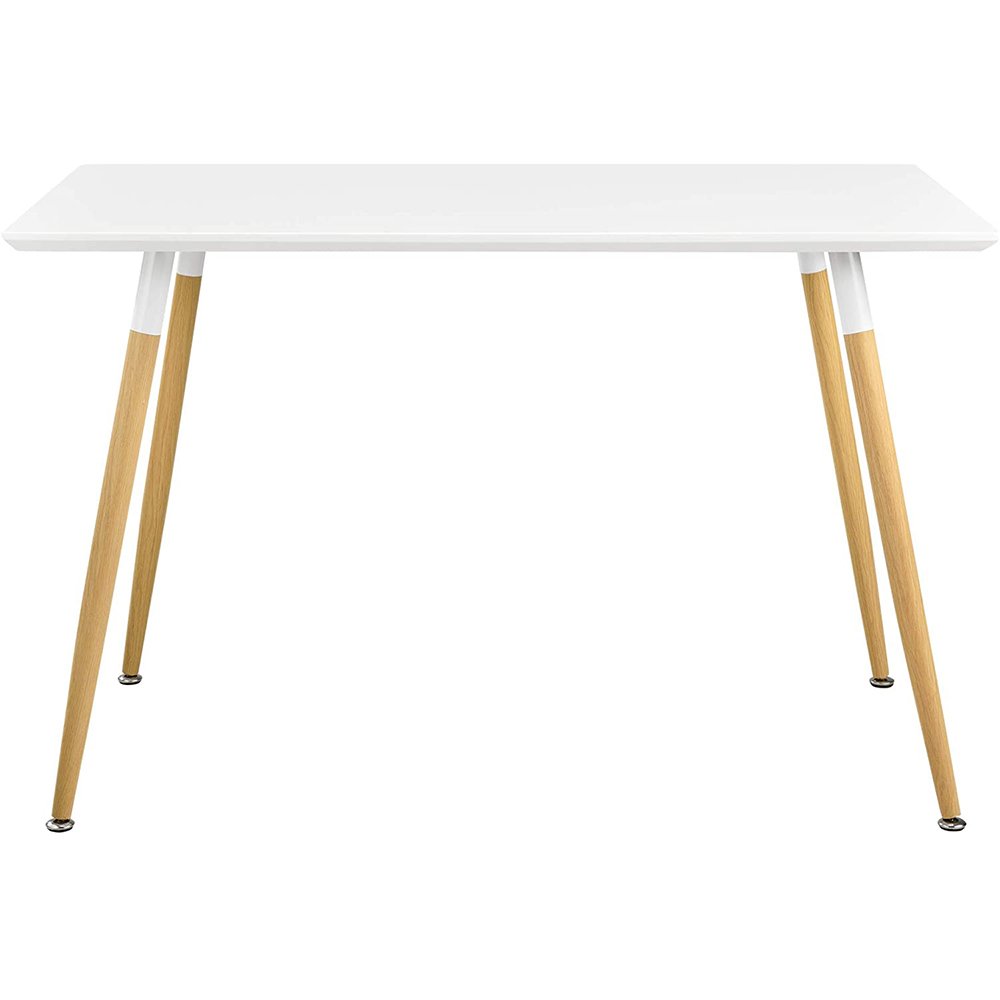 Lower Price Home dining room Furniture Rectangle imported large luxury modern MDF Dining Table set with Wood Legs