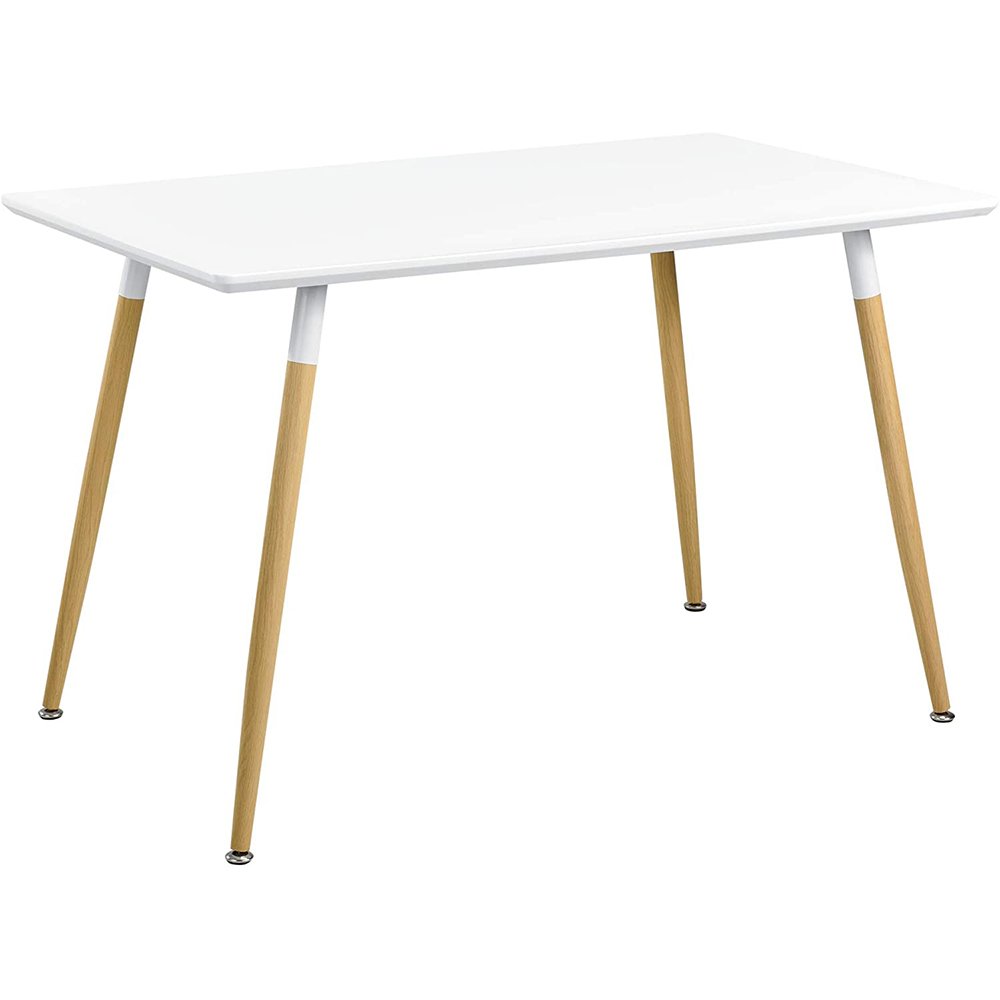 Lower Price Home dining room Furniture Rectangle imported large luxury modern MDF Dining Table set with Wood Legs