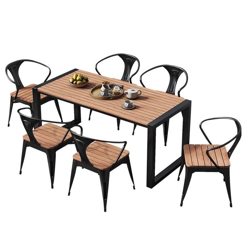 Factory Wholesale Outdoor Patio Garden Street Furniture Wooden Picnic Table And Bench