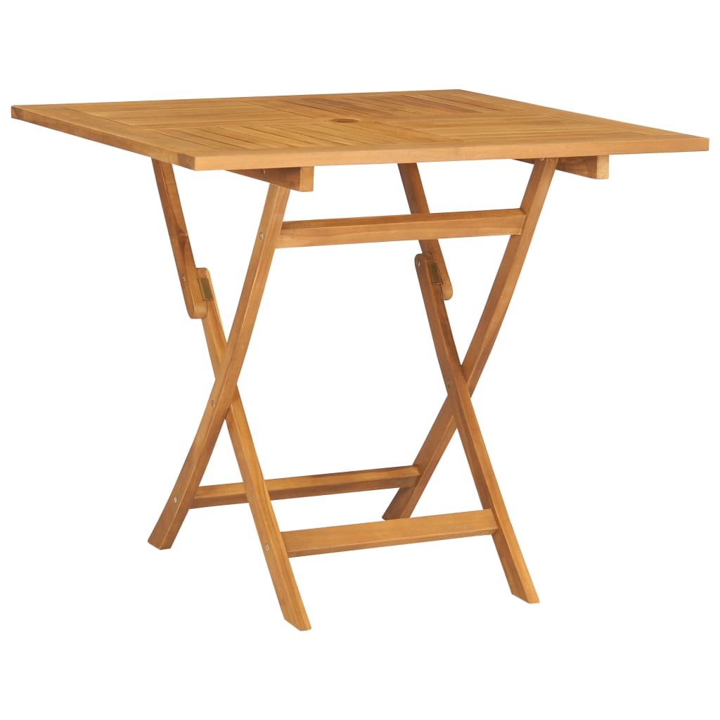 Teak Outdoor Garden Square Dining Set with Folding Chair Good Quality Modern Style Outdoor Dining Table and Chair