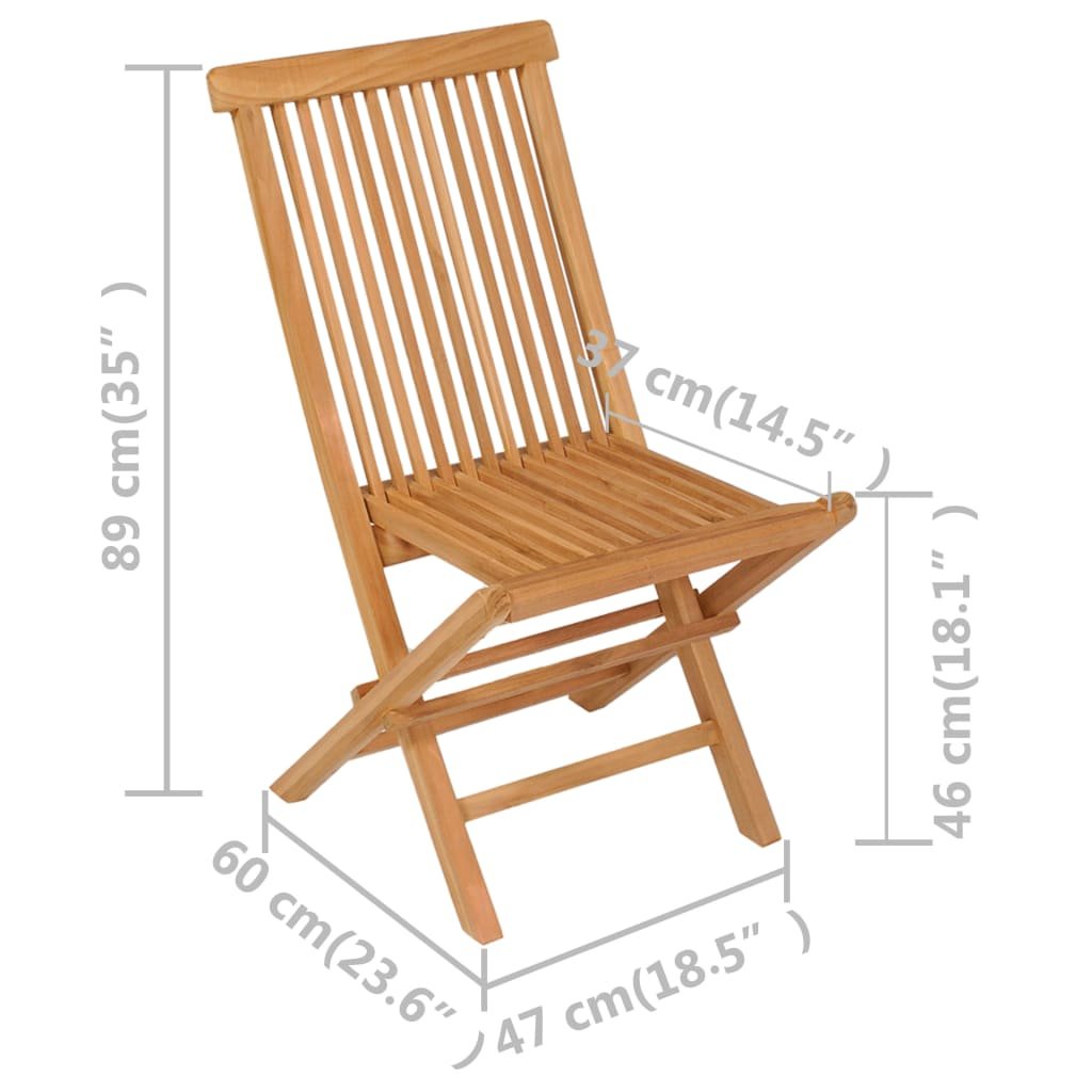 Teak Outdoor Garden Square Dining Set with Folding Chair Good Quality Modern Style Outdoor Dining Table and Chair
