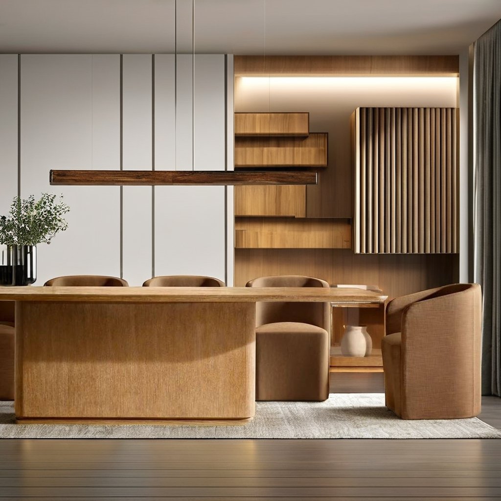 Customization Luxury Sets 6 Seater Dining Room Furniture Modern Wood Dining Tables With Chairs