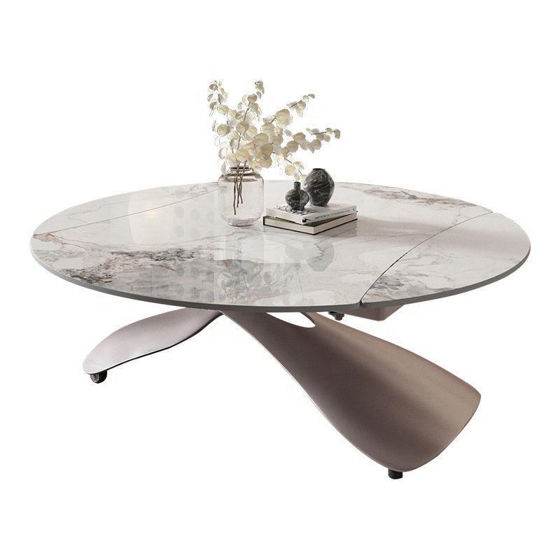 Living Room Lift Coffee Table and Dining Table Telescopic Rock Plate Coffee Table Dual-purpose Multi-functional Simple 1 Piece