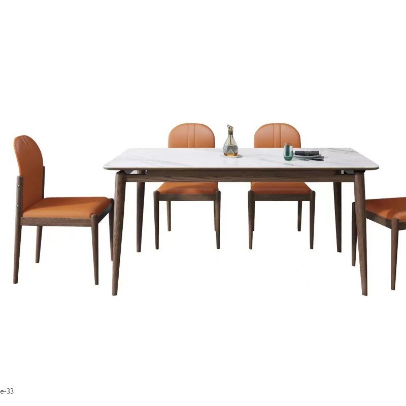 Ash Wood Dining Set Wooden Dining-room Furniture Solid Wood Dinning Table Round Dining Table