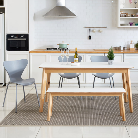 Ash Wood Dining Set Wooden Dining-room Furniture Solid Wood Dinning Table Round Dining Table