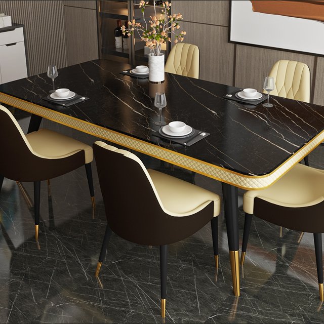 Factory wholesale Marble top table living room dinning table sets Room Furniture dining table with 6 chairs for sale