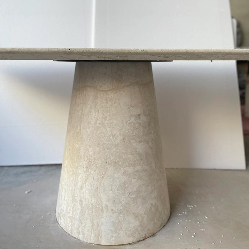 Home Deco Furniture Dining Room Natural Stone Table Travertine Marble Dining Table for Sale