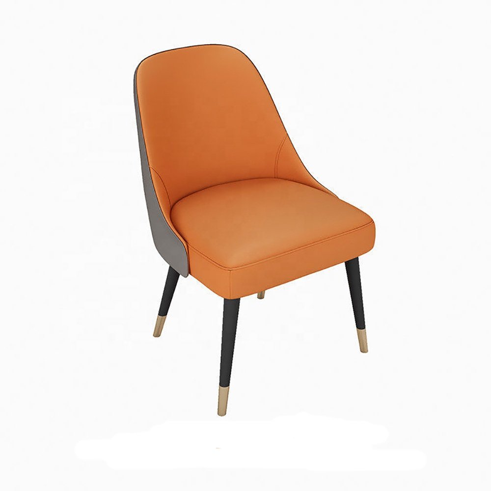 Wholesale Dining room Furniture Restaurant Cafe Chair Stripe Fabric Dining Chairs Pu Leather dining table Set Of 4 Chair