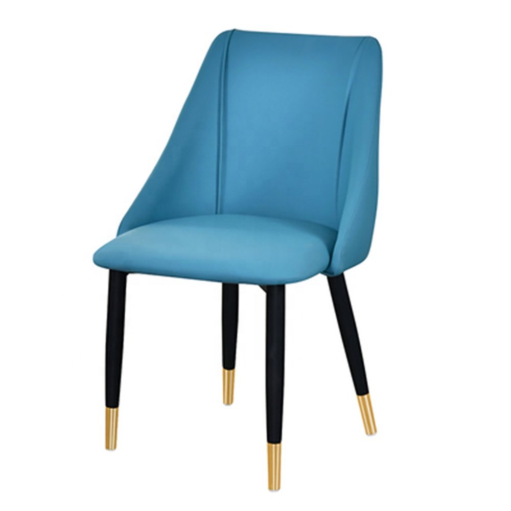 Wholesale Dining room Furniture Restaurant Cafe Chair Stripe Fabric Dining Chairs Pu Leather dining table Set Of 4 Chair