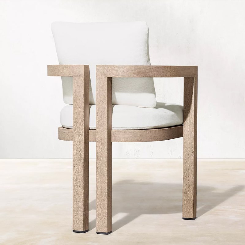 Simple Morden Teak Wooden Dining Set Durable Teak Outdoor Dining Chairs and Round Tables
