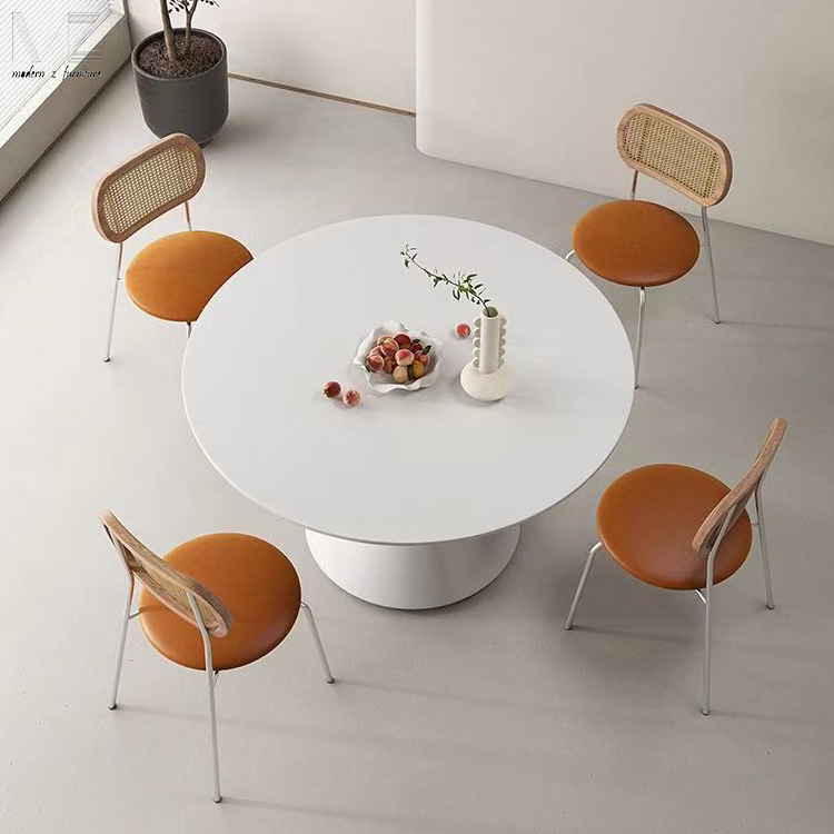 Luxurious High Quality Household 8 Seaters Dinning Room Sintered Stone Round Rotating Marble Dining Table