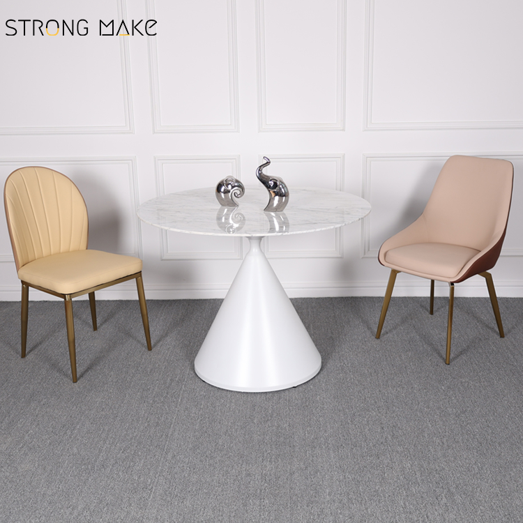 Luxurious High Quality Household 8 Seaters Dinning Room Sintered Stone Round Rotating Marble Dining Table