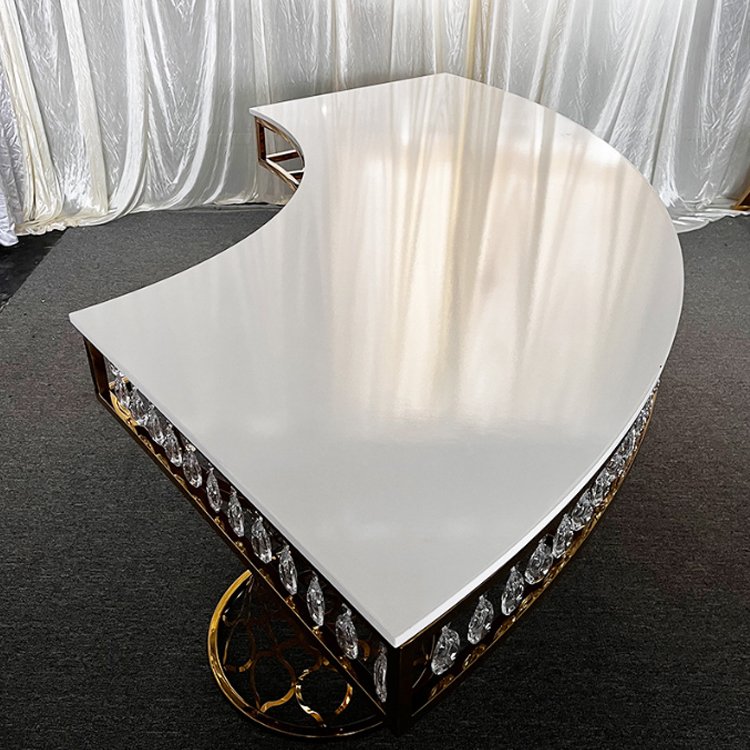Luxury Event Furniture Stainless Steel Round Mdf Banquet Table and chair For Wedding