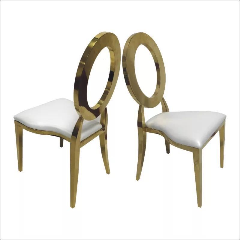 Luxury Event Furniture Stainless Steel Round Mdf Banquet Table and chair For Wedding