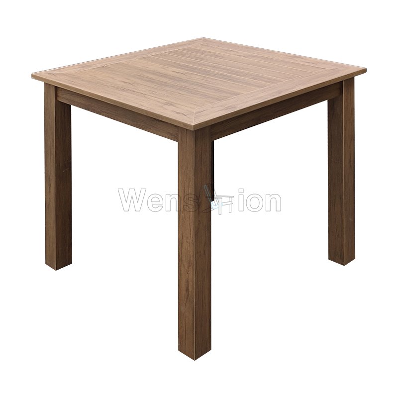 Square Dining Table cartoon polystyrene wood outdoor patio garden set furniture