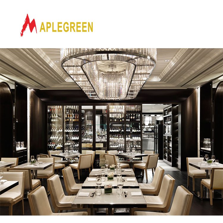 Guangzhou modern hotel restaurant furniture dining table 6 seater and chair set