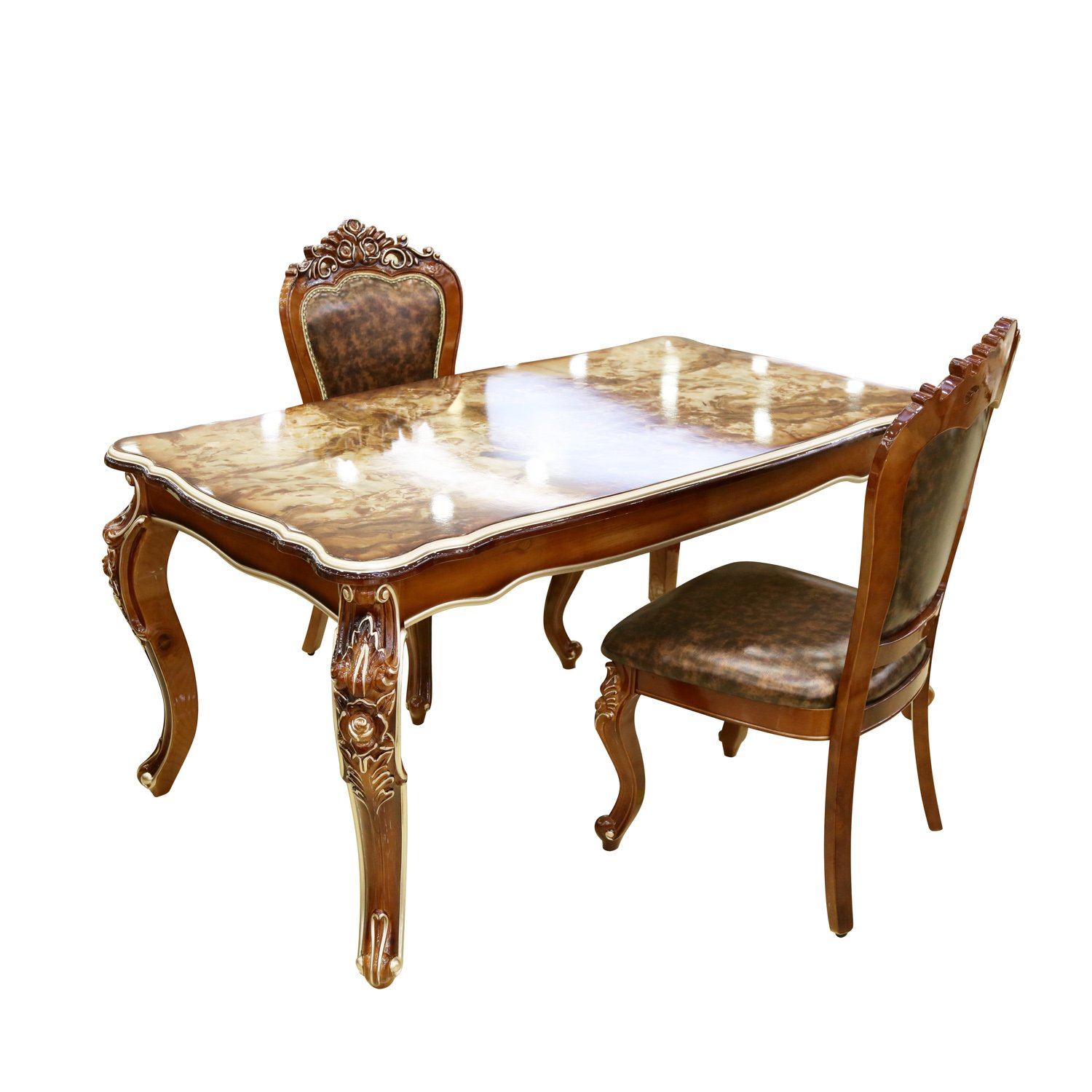Antique style Dining table set 1+6 chairs dining furniture set home furniture set