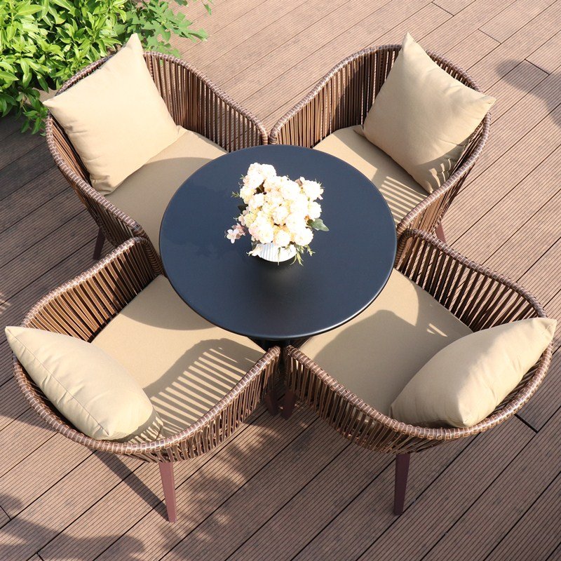 garden chair and table outdoor rattan furniture chairs and table for outdoor garden dining set