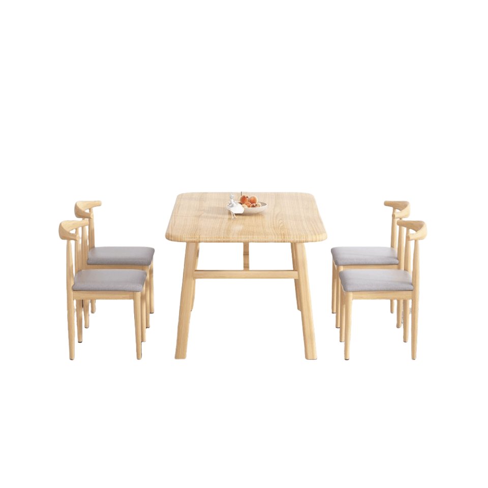 Dining table and chair combination small household dining table milk tea shop minimalist modern coffee shop rectangular shape