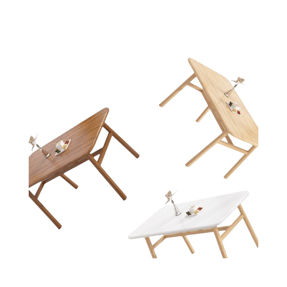 Dining table and chair combination small household dining table milk tea shop minimalist modern coffee shop rectangular shape