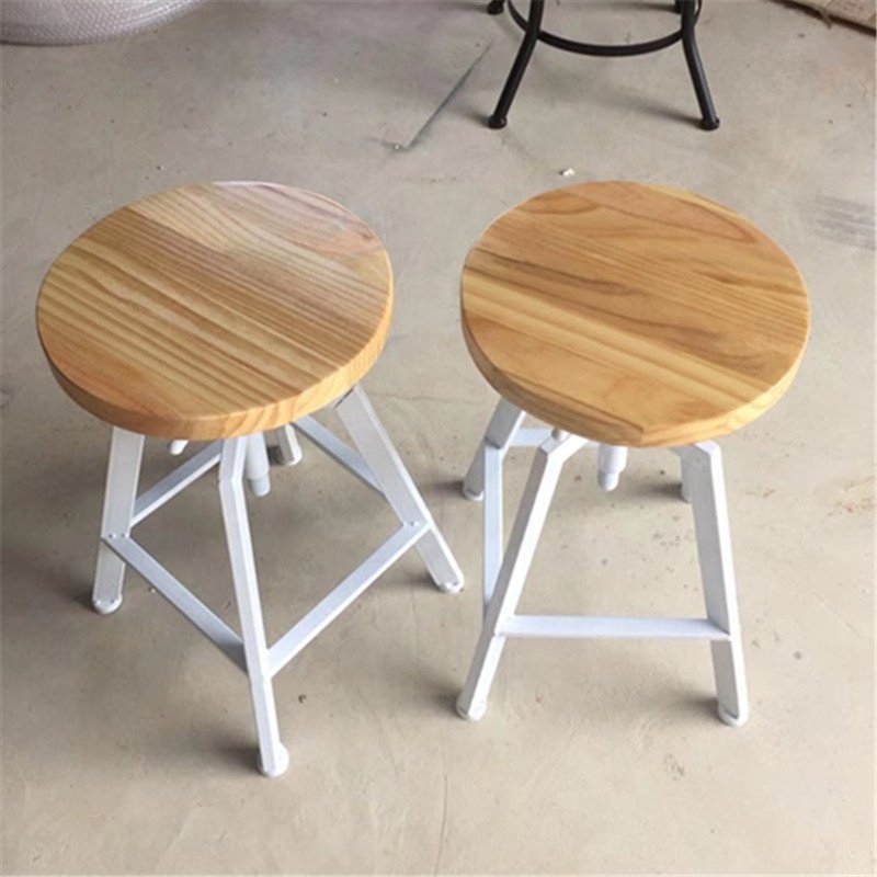 Experimental stool laboratory chair mobile phone store business hall iron round stool makeup and hair salon work stool